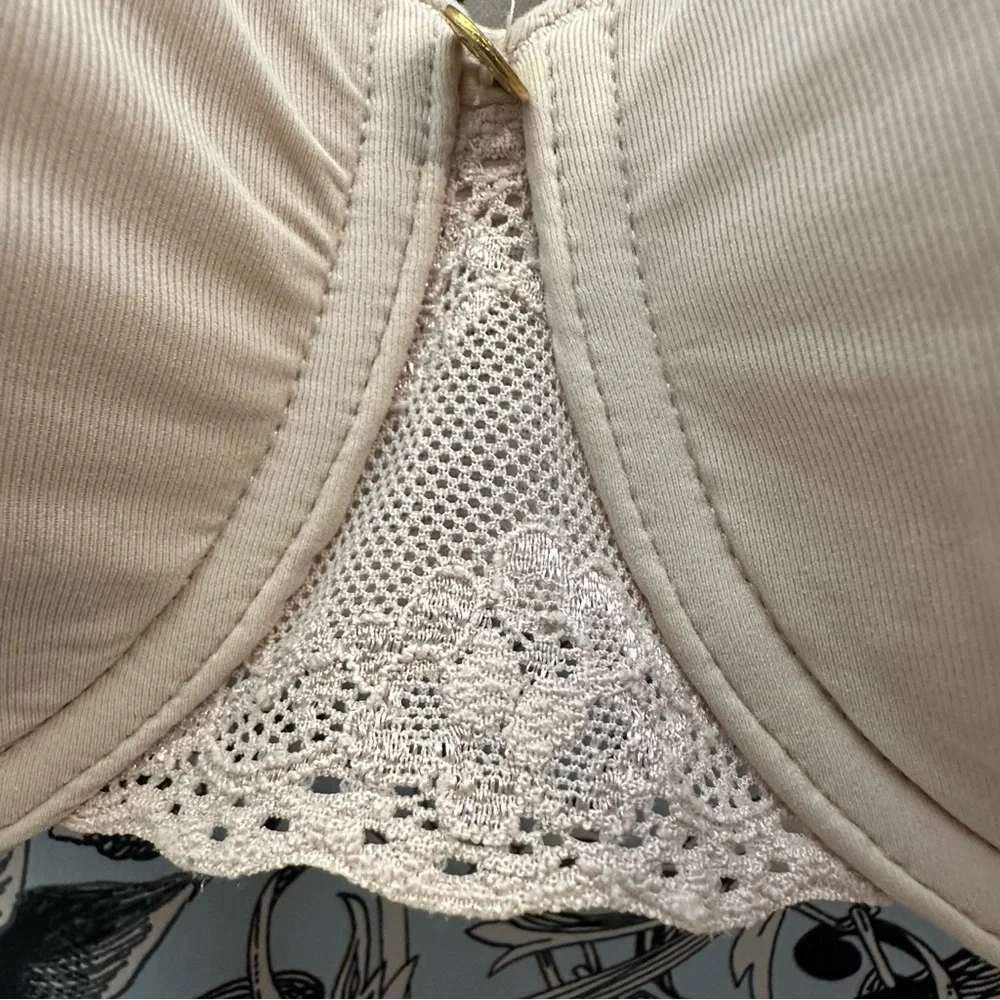 Natori Bliss Perfection Contour Underwire T-shirt Bra- pink pearl 32G - Picture 4 of 7